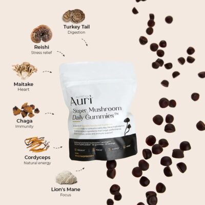 Auri mushroom gummies ingredients 